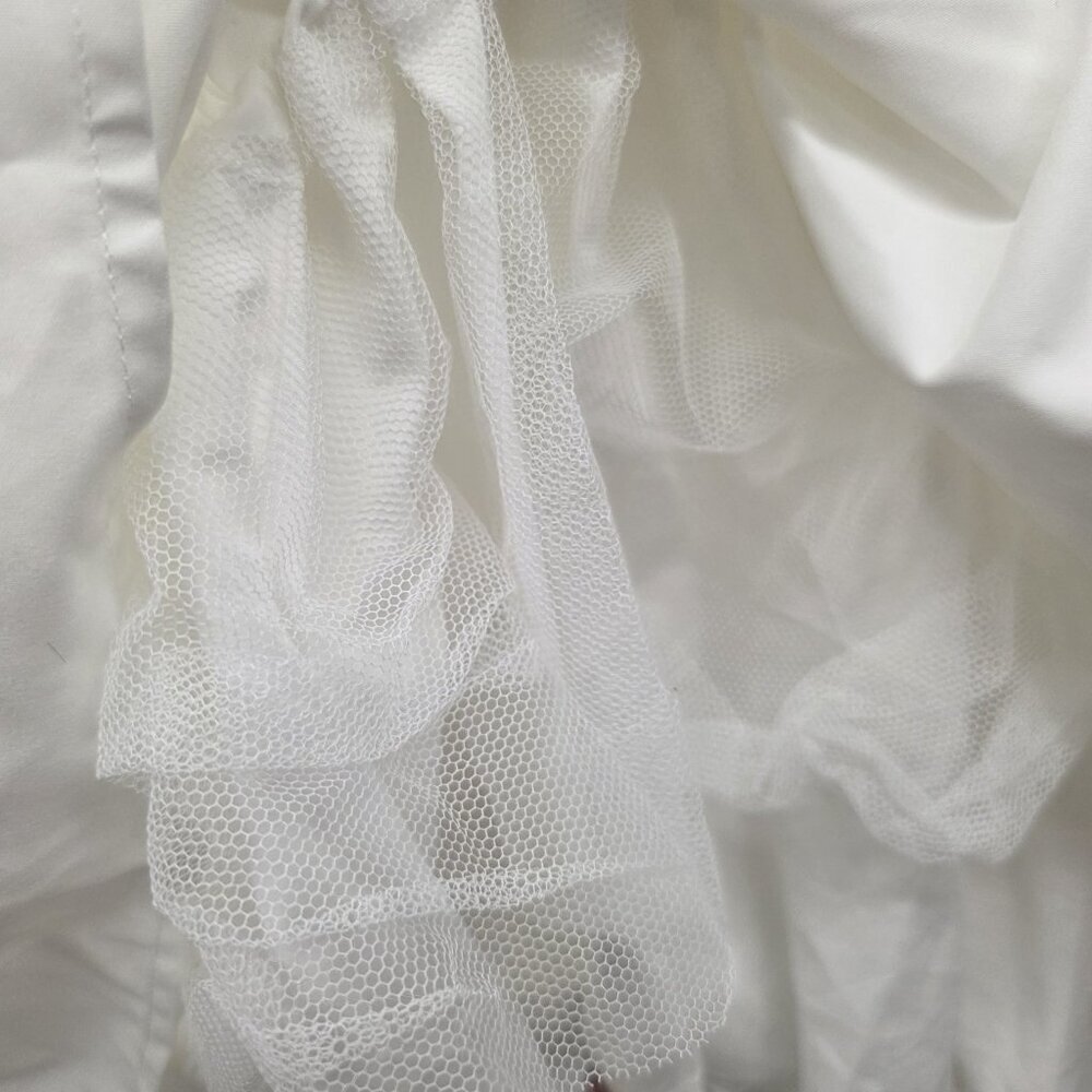 Shein Bae Sleeveless Pleated Dress White Women's Size 6 Medium NWT - Picture 6 of 13